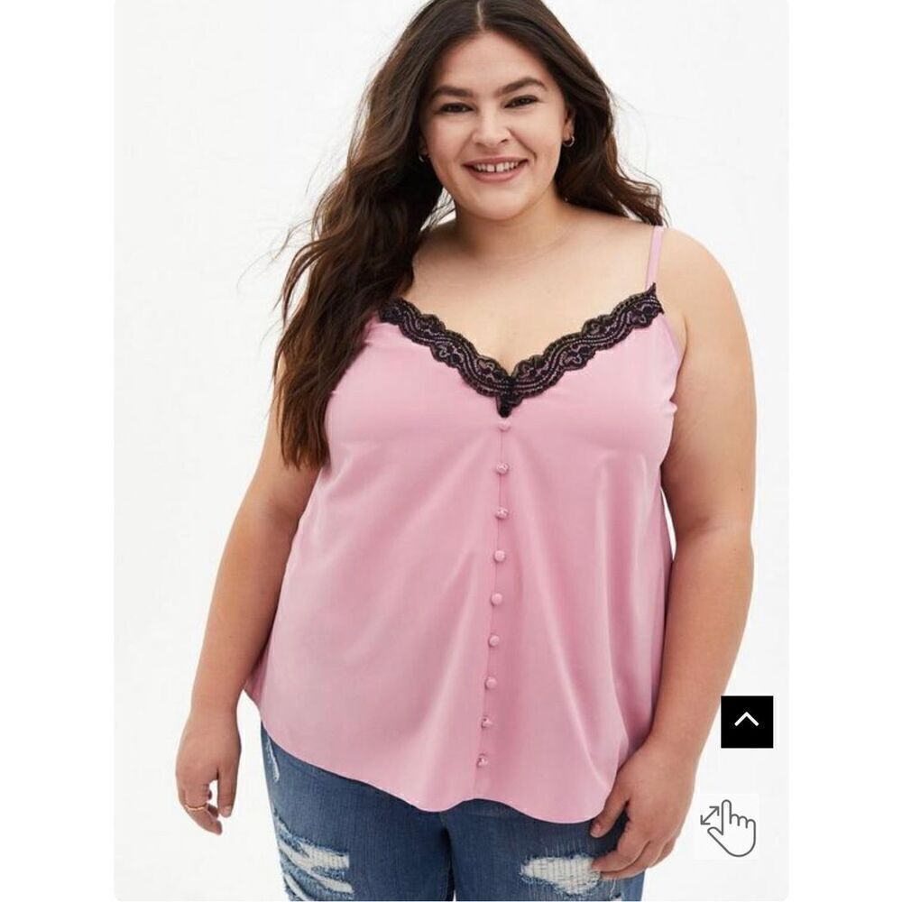 Torrid Chablis Lace Trim Cami Large